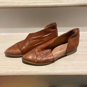 FREE PEOPLE ROYALE OPEN WORK LEATHER SHOES